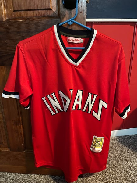 Ricky Vaughn Indians Red Used Medium Men's Mitchell & Ness Jersey
