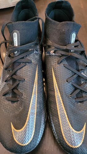Black Unisex Used Size 8.0 (Women's 9.0) Molded Cleats Nike Phantom GT Elite Cleats