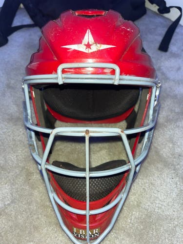 Used All Star Mvp 2500 Catcher's Mask Red