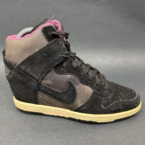 Nike Dunk Sky Hi Suede Hidden Wedges Camo Black Pink 543258-001 Size 7