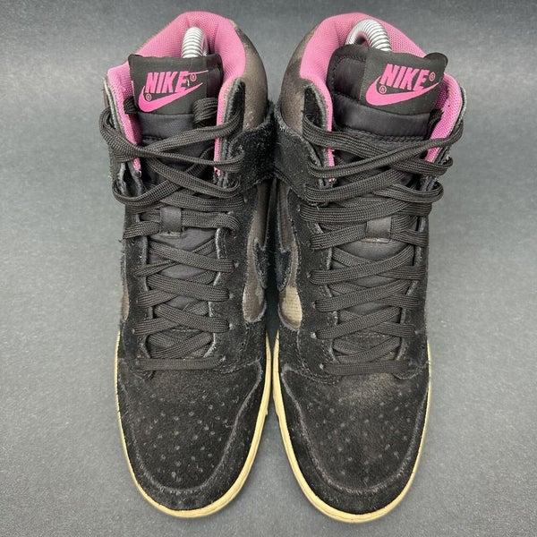 Nike Dunk Sky Hi Suede Hidden Wedges Camo Black Pink 543258-001 Size | SidelineSwap