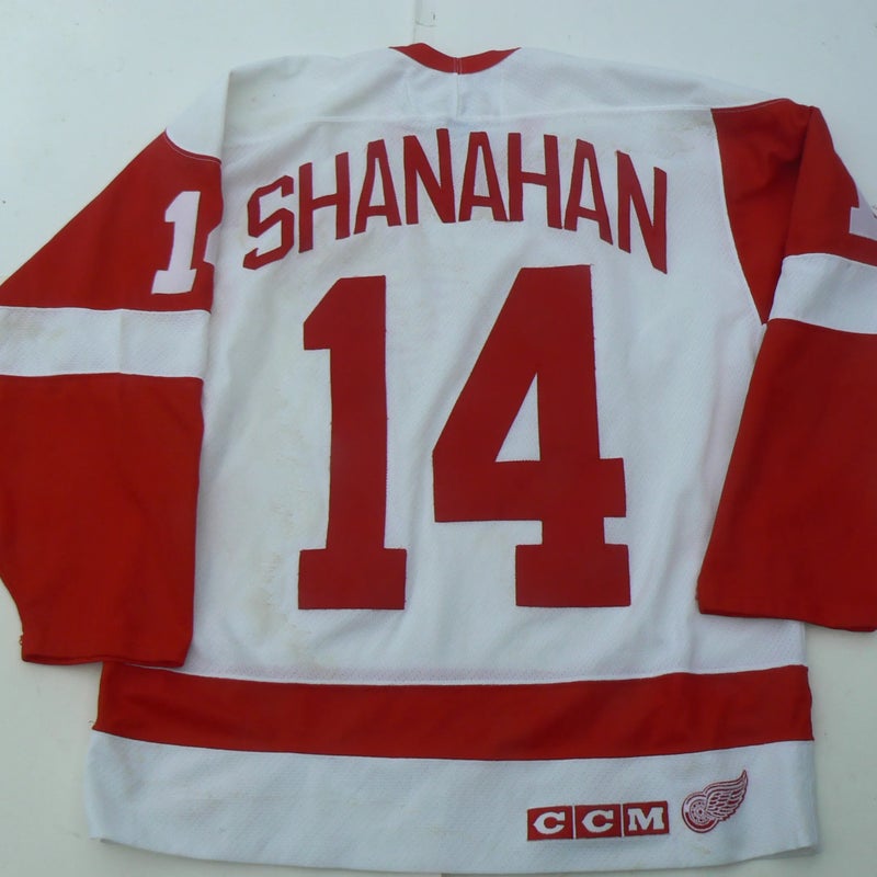 Detroit Red Wings Shanahan White Used Medium Men's CCM Jersey
