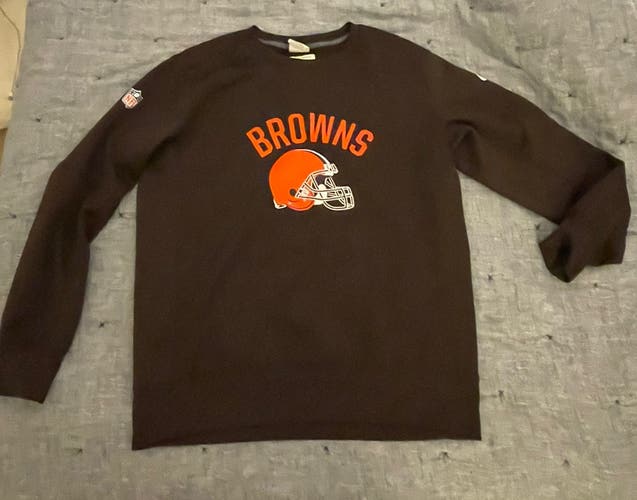 Cleveland Browns Pro Stock Sideline Crewneck Sweatshirt sz. L