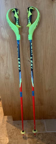 Leki World Cup Ski Poles with Closed Gate Guards and Trigger Straps