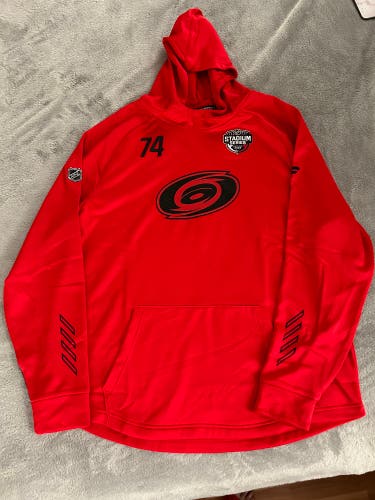 Jaccob Slavin Carolina Hurricanes Fanatics Authentic Pro Hoodie Large Team Player Issue