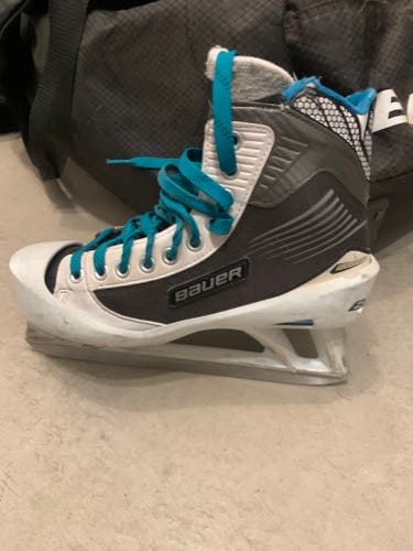 Senior Used Bauer Hockey Goalie Skates Regular Width Size 8