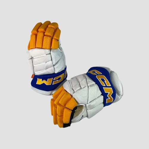 Pro Stock CCM HGJSXP 14” Hockey Gloves Buffalo Sabres 2022 Reverse Retro 2.0