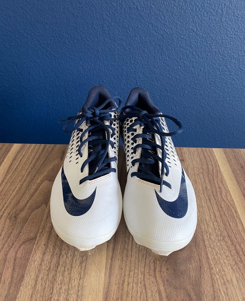 Nike Lunar Vapor Ultrafly Elite 2 Metal Cleat White Blue AO7946-142 Men's size 7