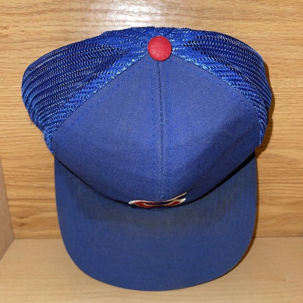 Vintage 80s 90s Chicago Cubs MLB Mesh Trucker Hat Snapback Hat 