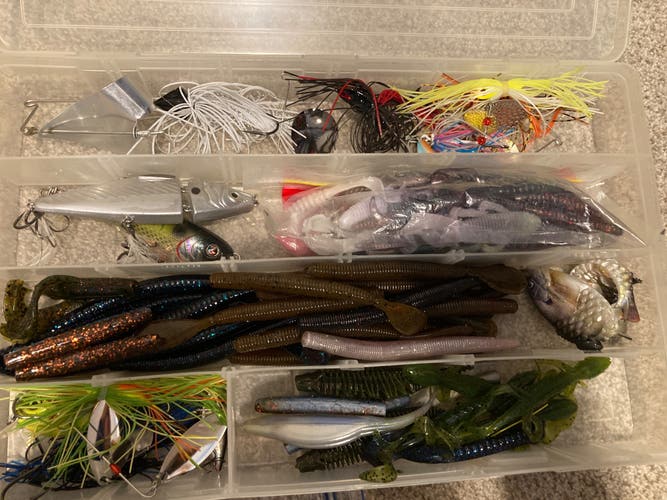 Assorted Bass And Panfish Lure Set with Tackle Box