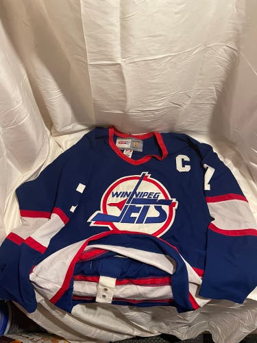 Vintage Winnipeg Jets Used Size 50 CCM Jersey