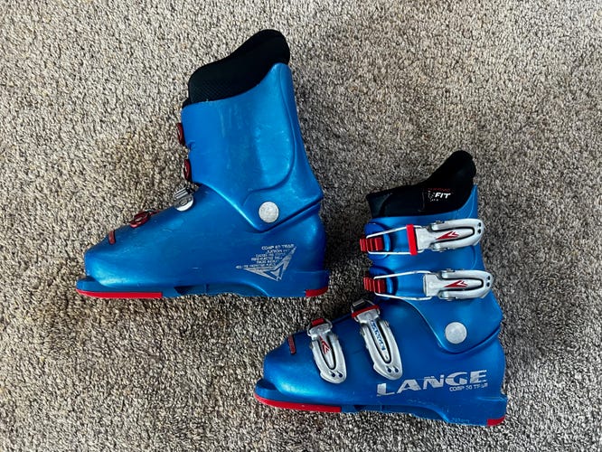 Used Size 20-20.5 Lange Comp 60 Team Junior Boot Downhill Ski Boots with Thermo Fit Liner