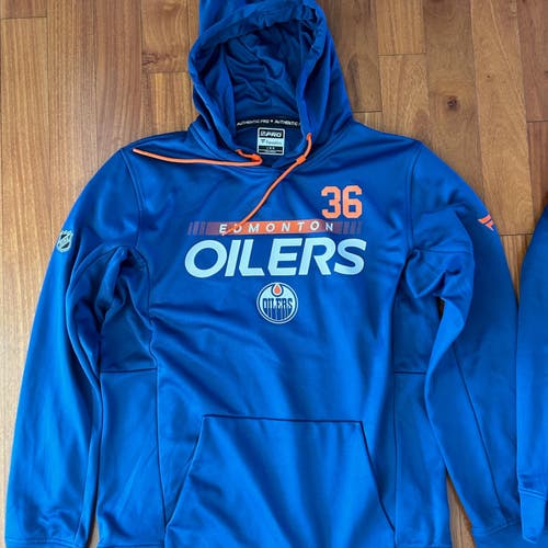 Jack Campbell Edmonton Oilers Fanatics Authentic Pro Hoodie Sweatshirt Team Player Issued L
