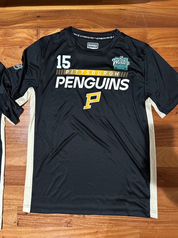 Pittsburgh Penguins CCM Pensgear Mens L T Shirt Gray Short Slv
