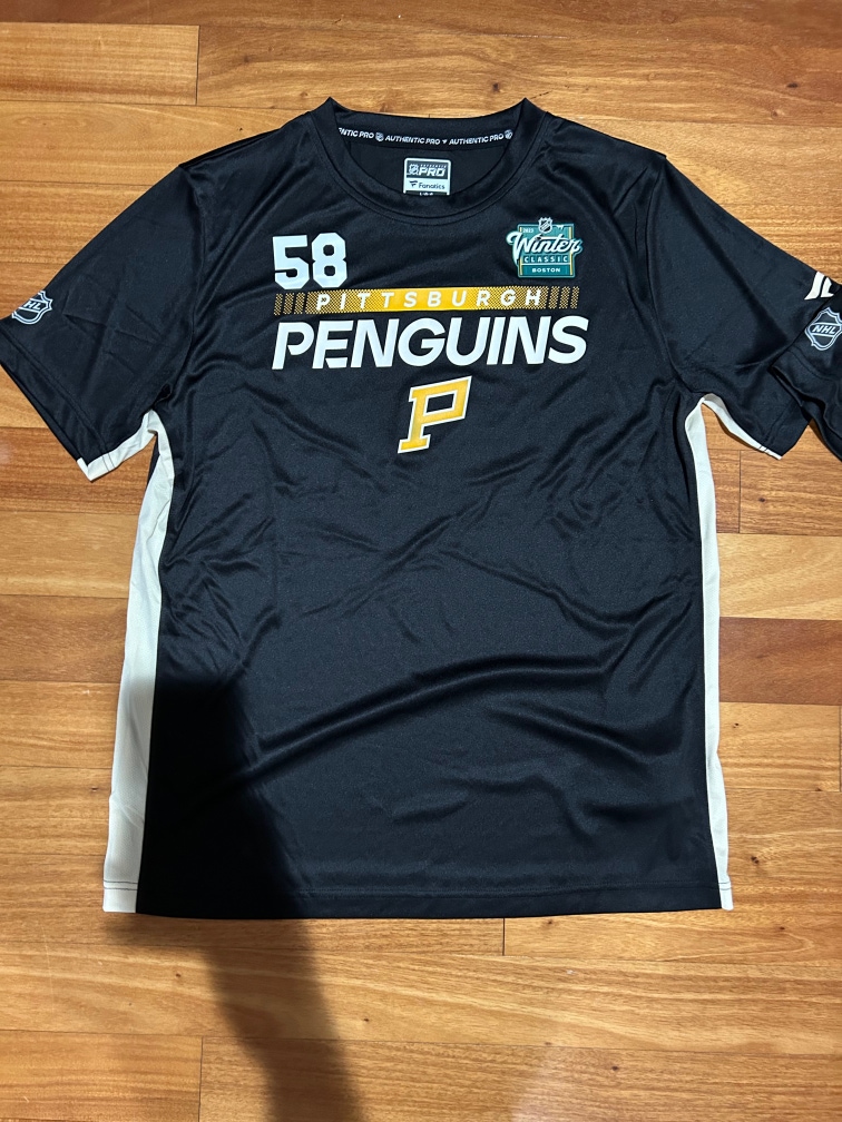 Kris Letang Pittsburgh Penguins Fanatics Authentic Pro Locker Room Shirt Large Team Player Issue