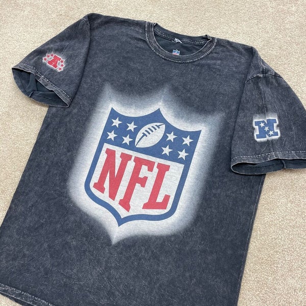 NFL Jersey T-Shirt Mens Adults American Football Shield Logo Black Top