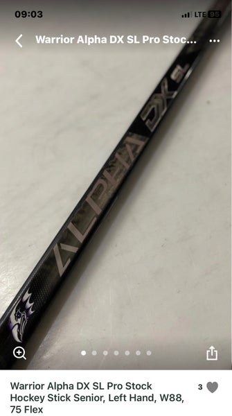 Warrior Alpha DX Stick Bundle 75 Flex, Left