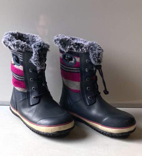 BOGS Kids Arcata Stripe Waterproof Winter Rain Snow Boots ~ Youth Size 5