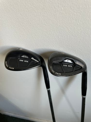 2 Cleveland 588 rotex black satin 56,60 wedges