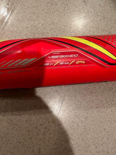 Used Easton (-10) 18 oz 28" Ghost X Evolution Bat