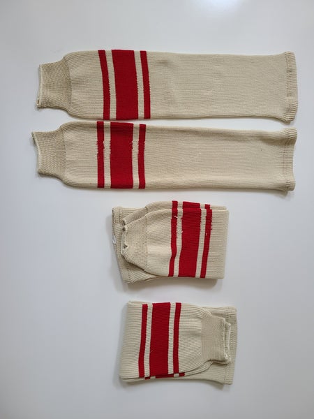NEW Detroit Red Wings Classic colors Senior Large Old style Knit socks