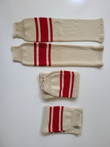 NEW Detroit Red Wings Classic Colors Senior Large Old style knit hockey socks