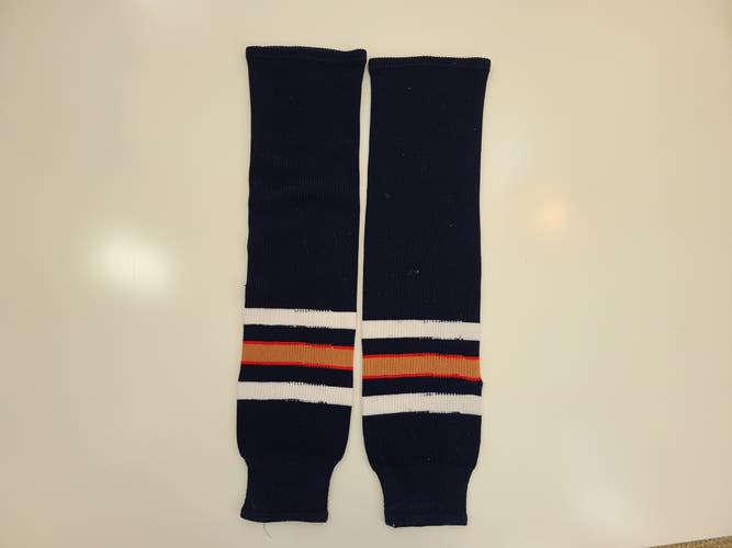 Edmonton Oilers Old Style Knit socks Senior Large, good condition