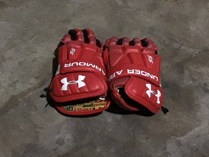 Used Player's Under Armour Lacrosse Gloves 6"
