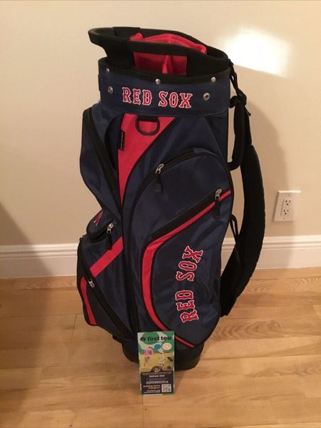 MLB Boston Red Sox Cart Golf Bag with 8-way Dividers & Rain Cover