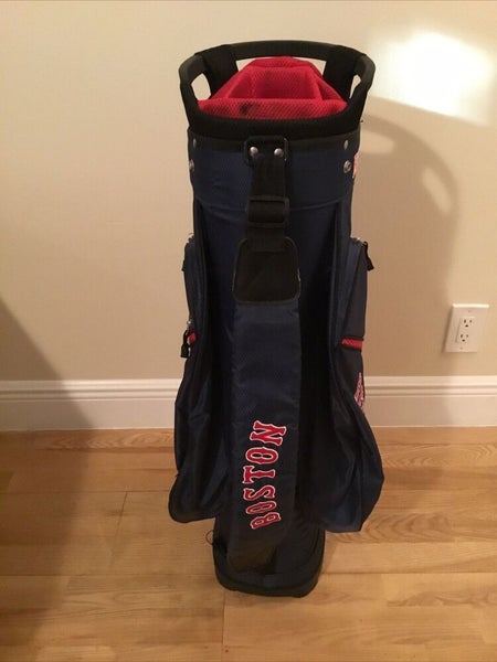 MLB Boston Red Sox Cart Golf Bag with 8-way Dividers & Rain Cover