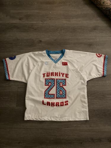 Turkey Lacrosse #26 White New Large/Extra Large Men's Jersey