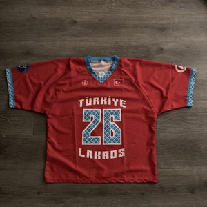 Turkey Lacrosse #26 Red New Large/Extra Large Men's Jersey
