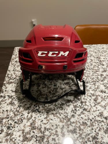 Used Small CCM Tacks 710 Helmet Maroon Pro Stock