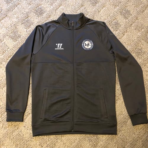 Men's Large Gray Full Zip Warrior Jacket with Lebanon Valley College Hockey Logo