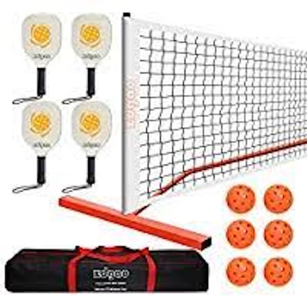 Used Zdgao Pickleball Set W 4 Paddles Net And 4 Balls SidelineSwap
