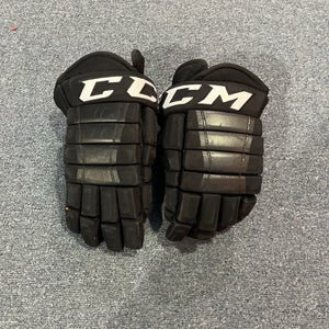 Game Used Black CCM HG97 Pro Stock Gloves Team Issued #28 14”