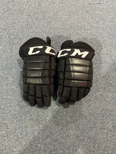 Game Used Black CCM HG97 Pro Stock Gloves Team Issued #28 14”