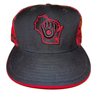 Milwaukee Brewers MLB Cooperstown Collection Fitted Hat Retro Baseball Cap 7 1/8