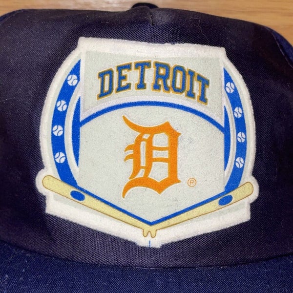 Vintage 90s Detroit TIGERS Snapback Hat Logo 7 Official 