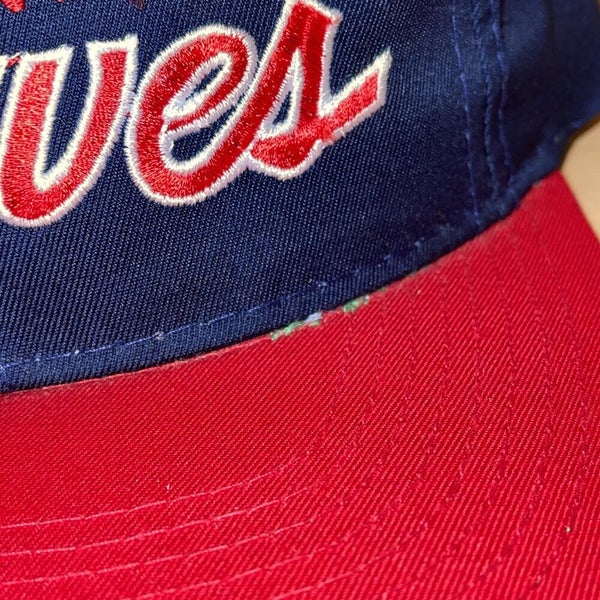 Vintage Atlanta Braves Hat Specialties White Cap 100% Cotton MLB One Size  Rare
