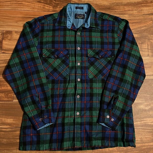 Green Bay Packers Reclaimed Over Dyed Flannel Shirt Size Small 