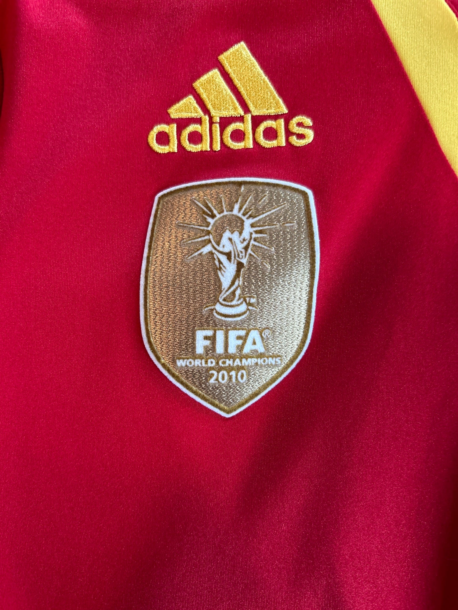 adidas Spain Home Authentic Soccer Jersey World Cup 2014 (Small)