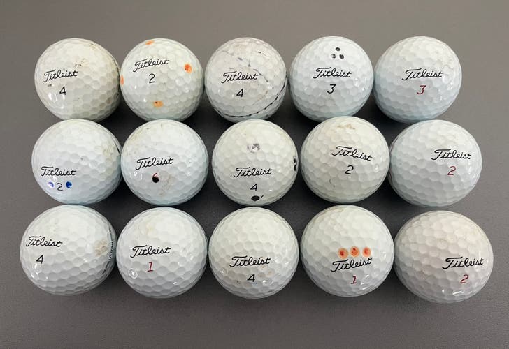 (15) Titleist Pro V1 / Pro V1x Golf Balls (used/recycled) lotA1