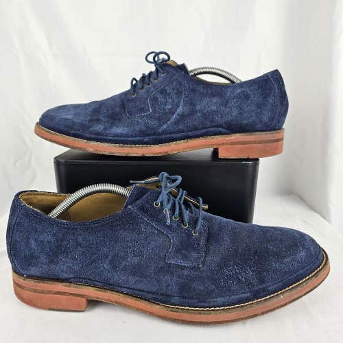 C12052 Cole Haan South St Plain Toe Navy Suede Oxford Casual Shoes 10.5 M Mens
