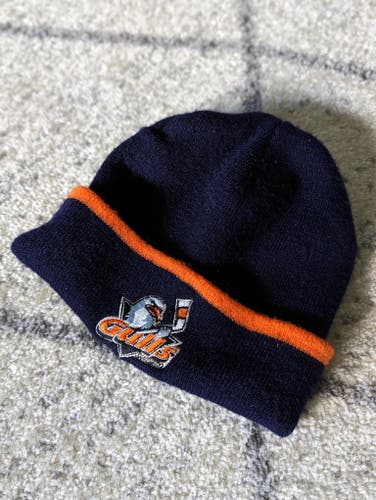 San Diego Gulls - Vintage WCHL ECHL Knit Beanie Toque - Navy Blue Orange - New w/o Tags
