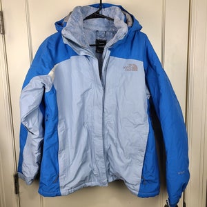 THE NORTH FACE Hyvent Women Blue Ski Jacket Triclimate 3 in 1 Blue WinterSize XL