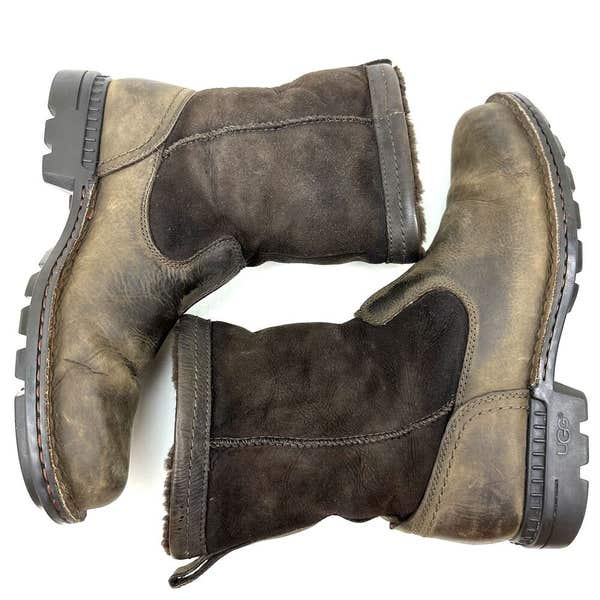 UGG Men\'s Hartsville Ankle Boots Brown Leather Suede Size 11 UGG® Men main image 4