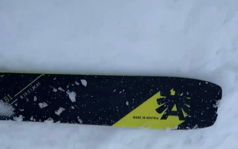 Used Men's 2019 Kastle 181 cm FX 85 Skis w/ Kastle AT13 Bindings