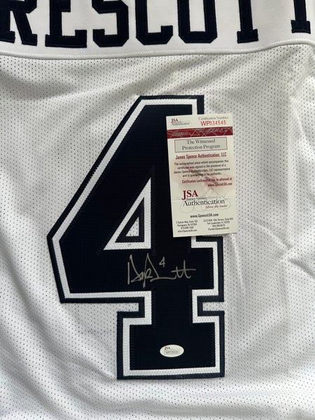 Cowboys Dak Prescott Authentic Signed White Nike Game Jersey BAS