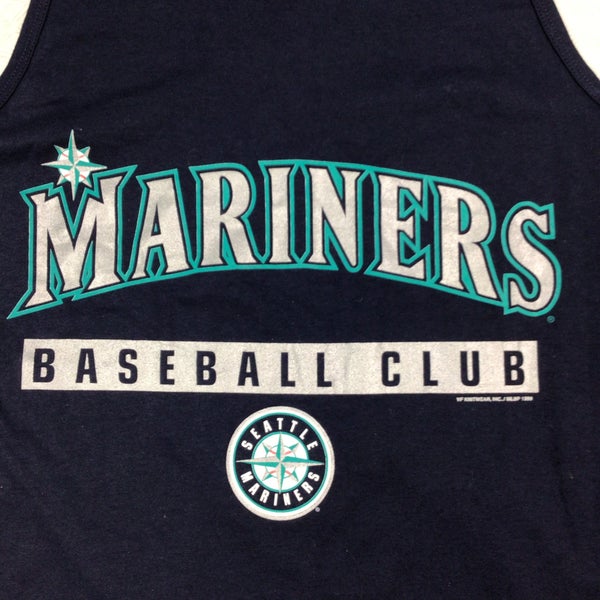 Vintage MLB Seattle Mariners Men's Size L Teal/Blue Giant Logo